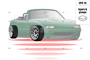 JDM convertible roadster design NA, an Education Illustration by MMG1designs (Thumbnail 3 of 5)