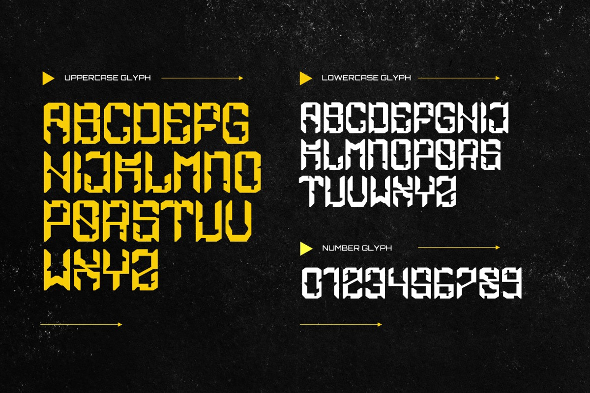 Truexon - Cyber Techno Font, a Sans Serif Font by Dhabee (Photo 7 of 10)