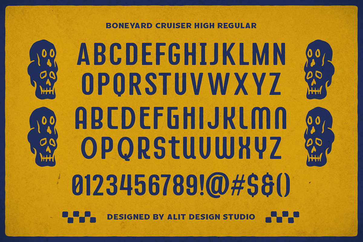 Boneyard Cruiser Typeface, a Sans Serif Font by alit design (Photo 5 of 20)
