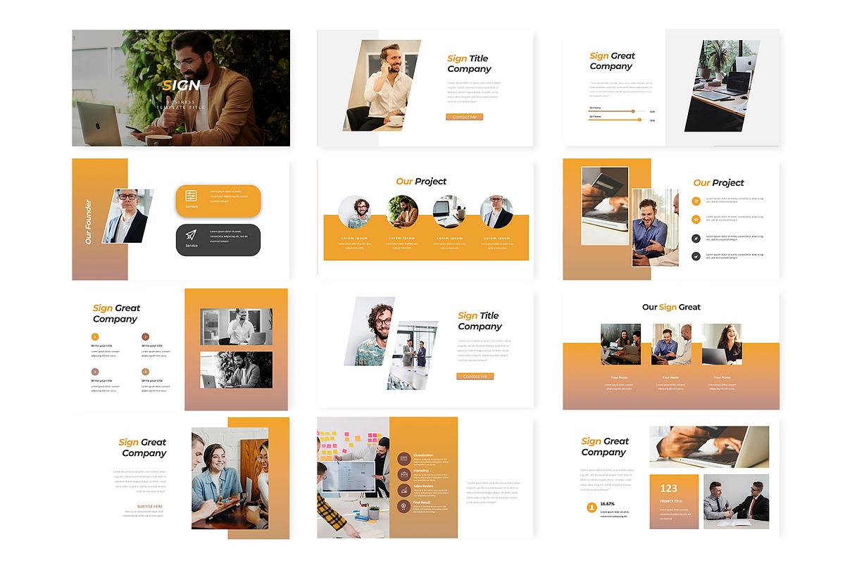 Sign - Google SLides Template, a Presentation Template by AQR Studio ...