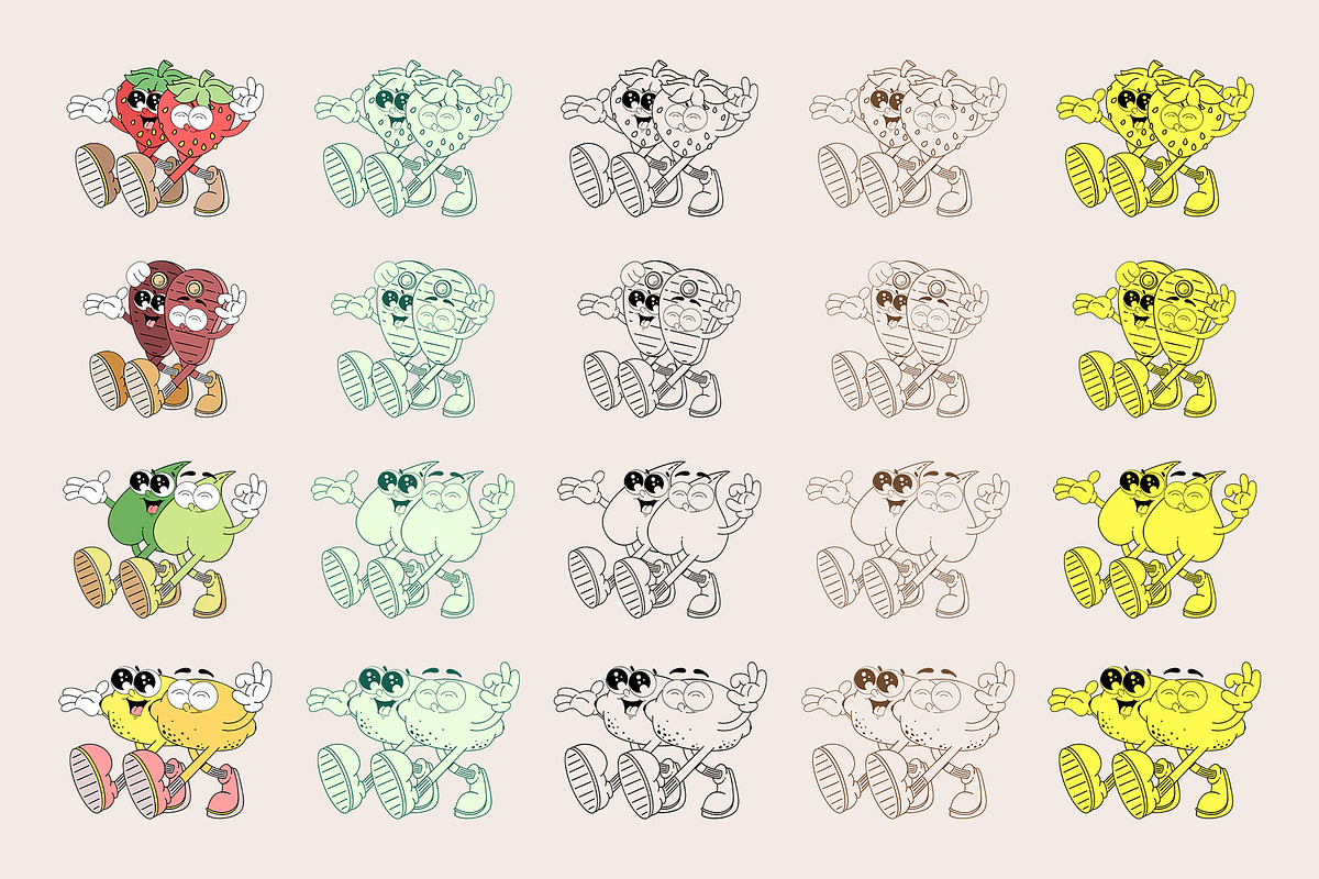 Twins - Characters Collection, an Object Illustration by Alina Sh (Photo 8 of 13)
