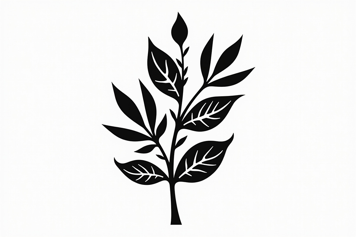 This elegant Leaf and Branch Botanic, an Illustration by Amazin_art (Photo 9 of 21)
