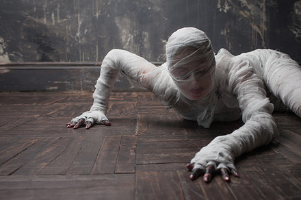 Scary mummy creeps on you containing mummy, halloween, and mummies, an Abstract Photo by LiaKoltyrina