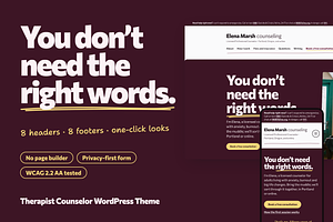 Therapist Counselor WordPress Theme