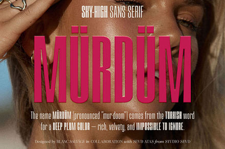Mürdüm Condensed Sans Serif, a Font by Blanc Salváge