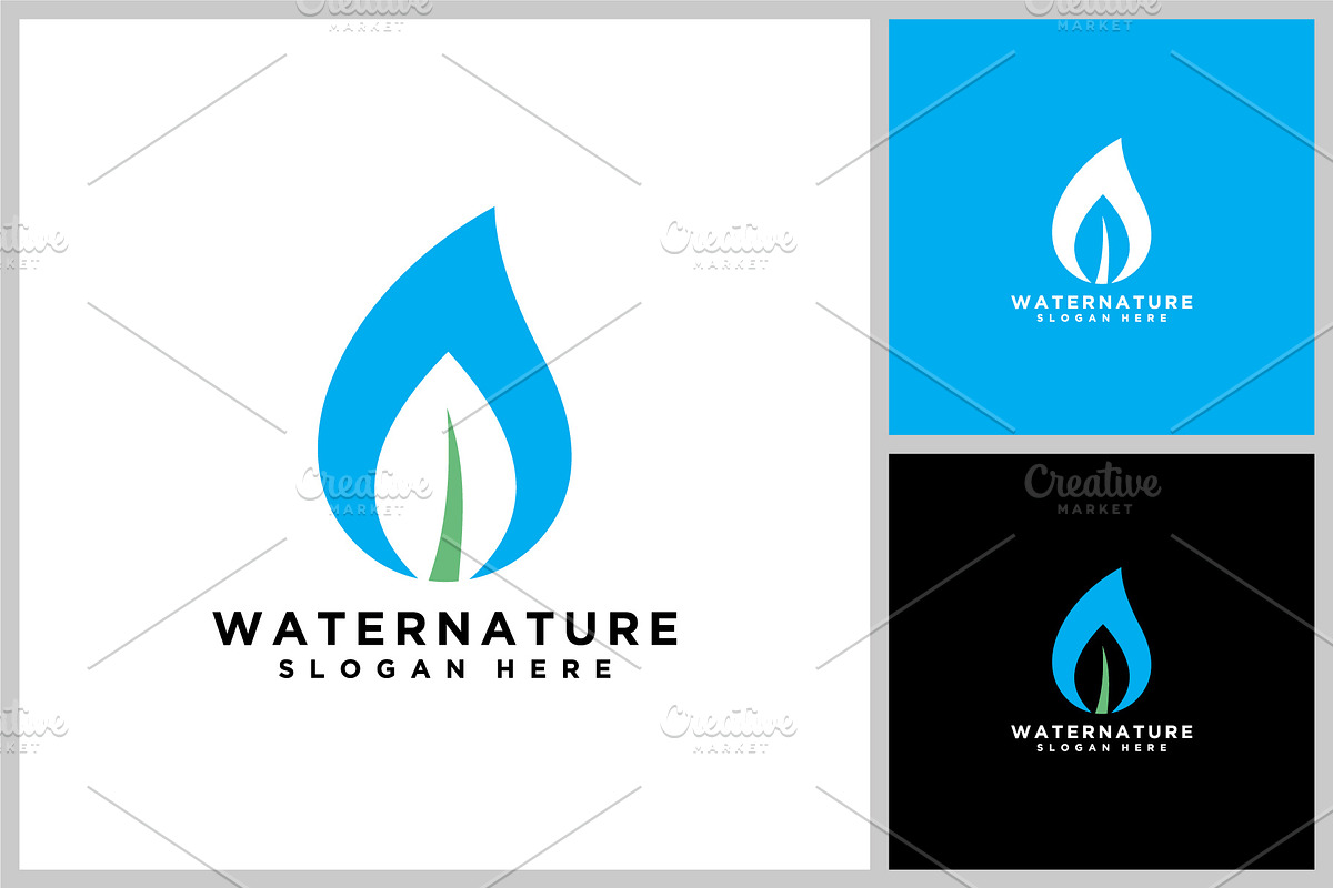 nature leaf water design vector, a Branding & Logo Template by quadrazo