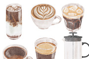 Watercolor Coffee, Chocolate & Juice, a Food Illustration by ArtbyHien (Thumbnail 3 of 8)