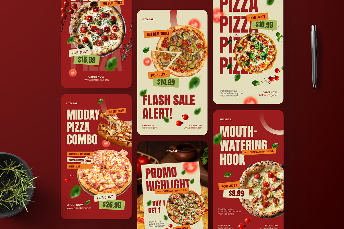 Pizza Package Promo Instagram Story, a Social Media Template by Annora Studio (Photo 3 of 6)
