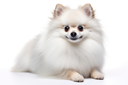 Pomeranian spitz isolated on white background, an Animal Photo by AlyaAnd