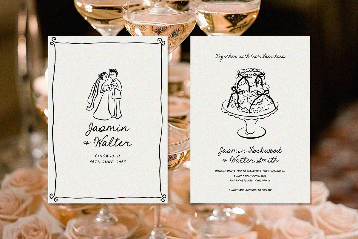 Whimsical Wedding Illustrations SVG, an Illustration by Calamar Studio (Photo 14 of 33)