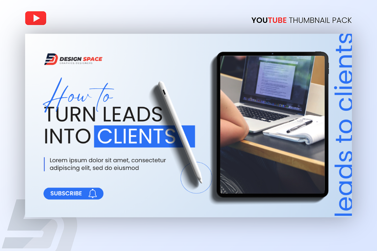 6 Minimal YouTube Thumbnail Bundle preview 6