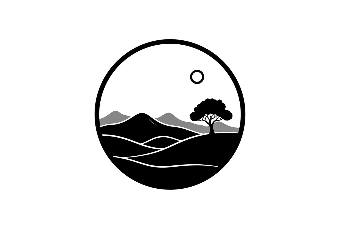 Circular Nature Landscape Silhouette, an Illustration by yasushie (Photo 19 of 51)
