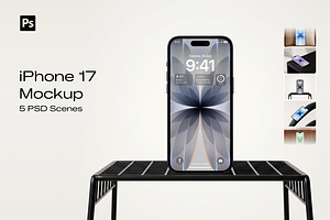 Premium iPhone 17 Mockup Bundle