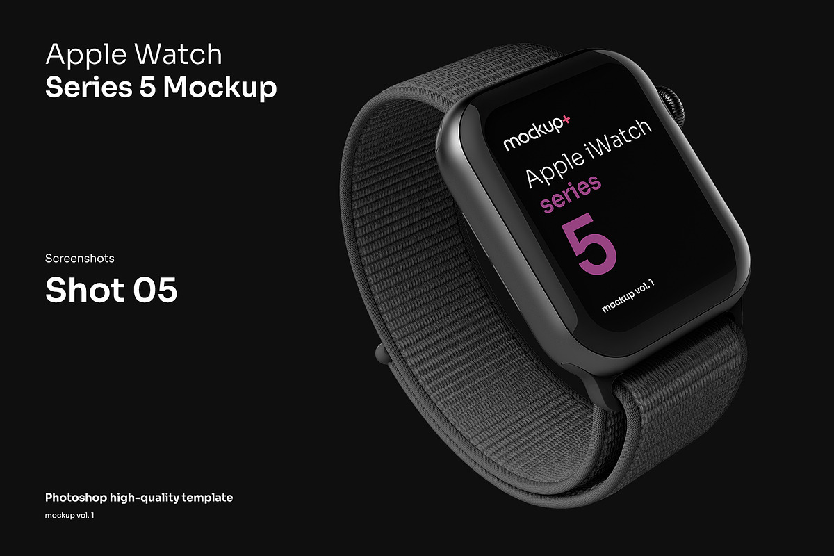 Apple Watch Series 5 Mockup, a Product Mockup by Mockup+ (Photo 6 of 7)