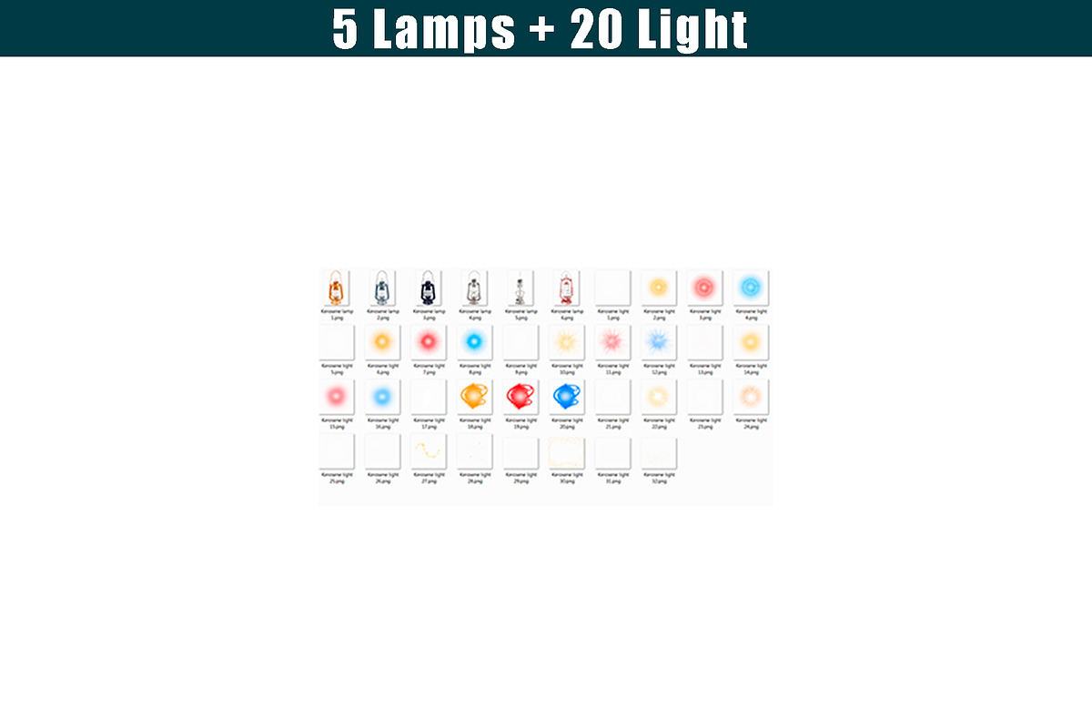 25 Kerosene lamp light effects, a Layer Style Add-On by OverlayBox (Photo 4 of 5)