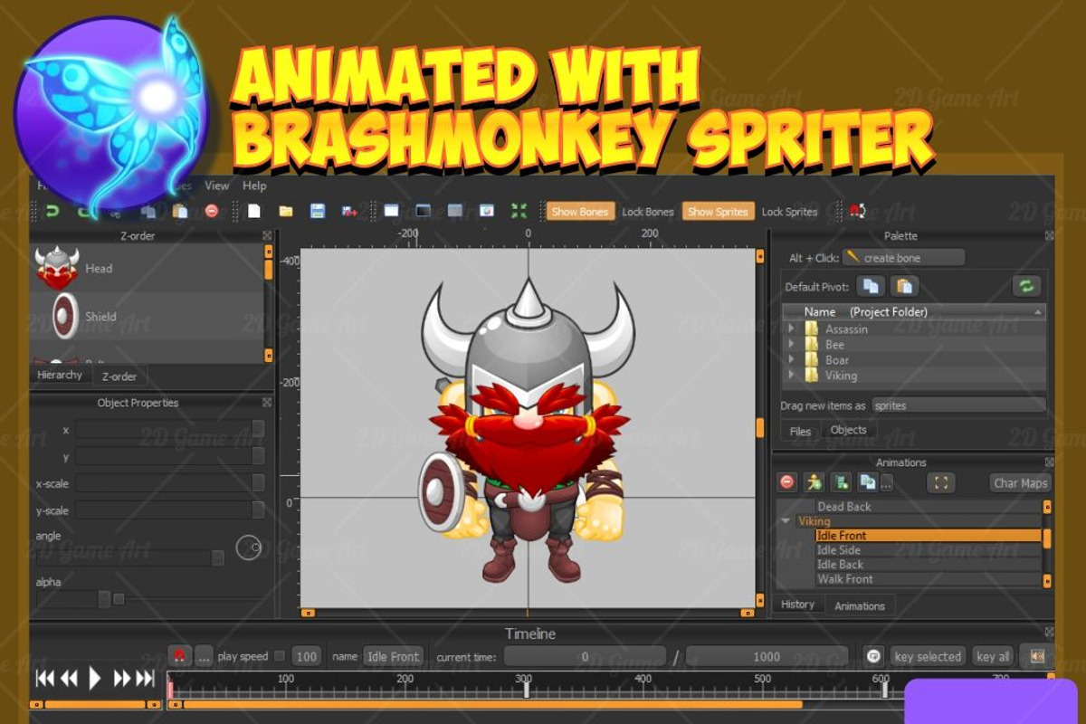 Assassin & Viking - Game Sprites, an Illustration by pzUH (Photo 3 of 5)