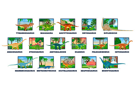 Prehistoric dinosaurs lizards