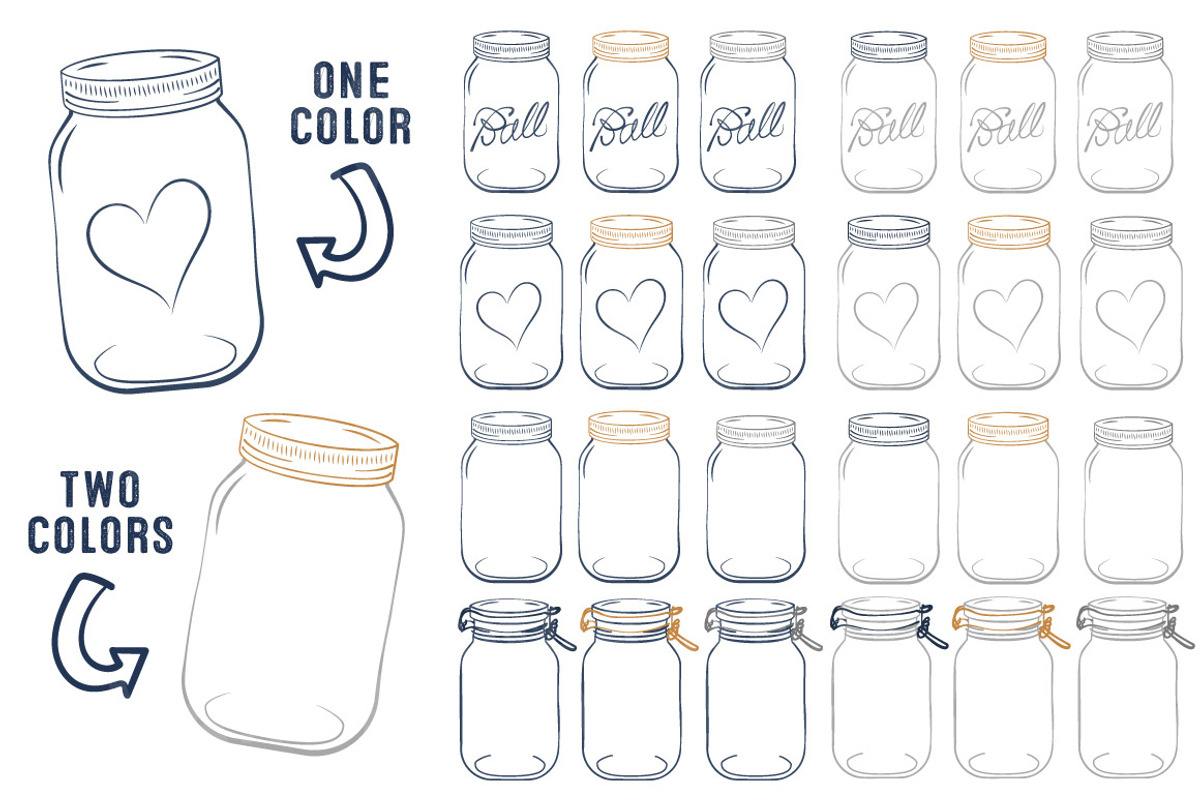 Navy Jar Vectors & Clipart, an Illustration by Amanda Ilkov (Photo 3 of 4)