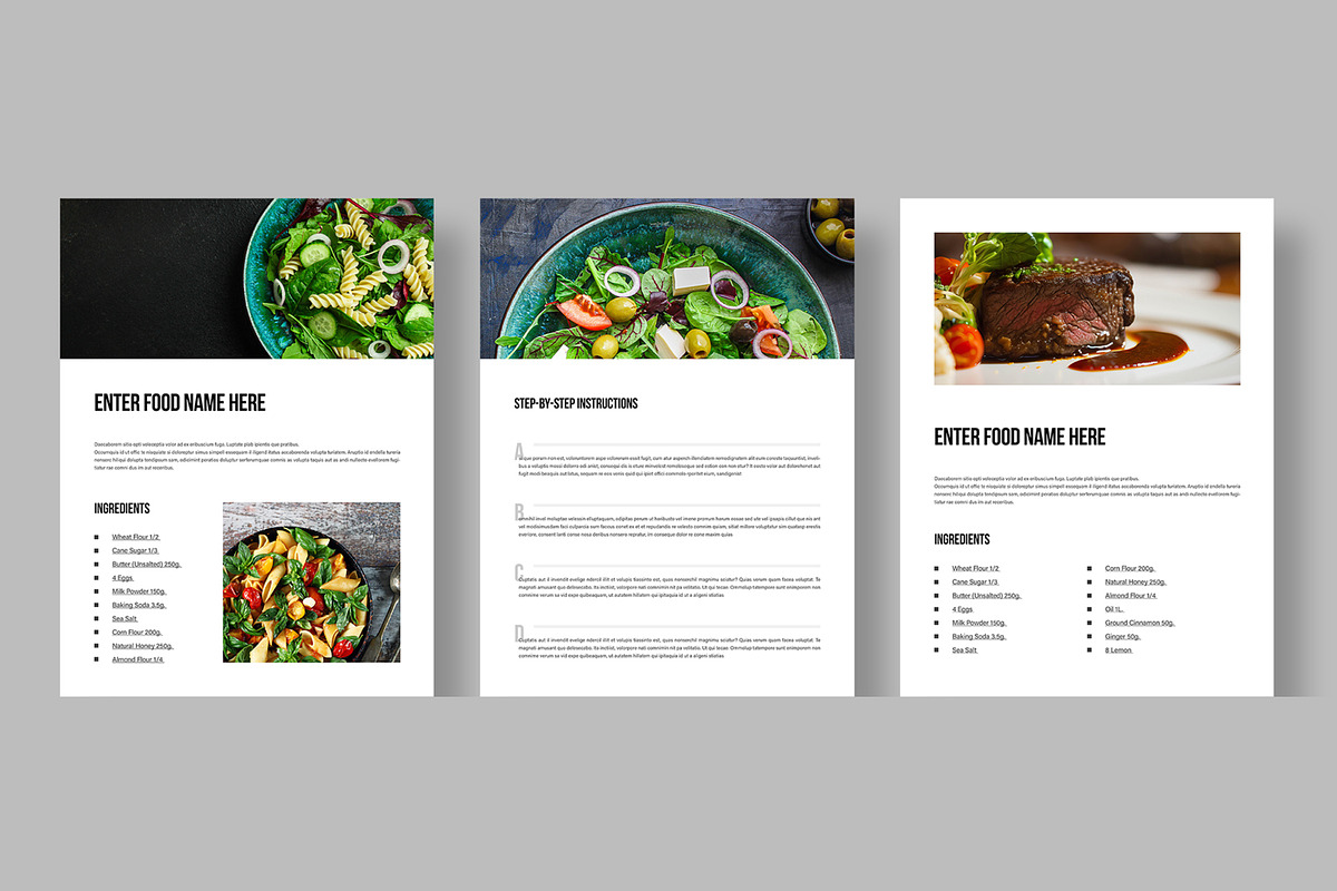 E-Cookbook Magazine Template preview 5