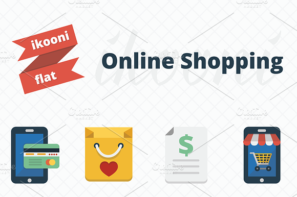 Ikooni Flat Shopping