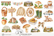 125 farmer's market clip art, a Food Illustration by Poppy Lane Studio (Thumbnail 5 of 10)