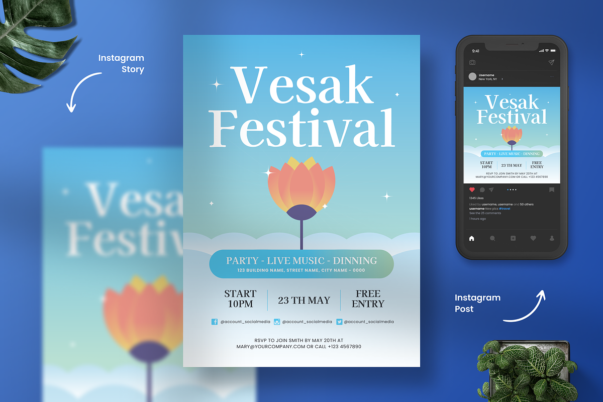 Vesak Festival Flyers, a Flyer Template by Annora Studio (Photo 1 of 4)