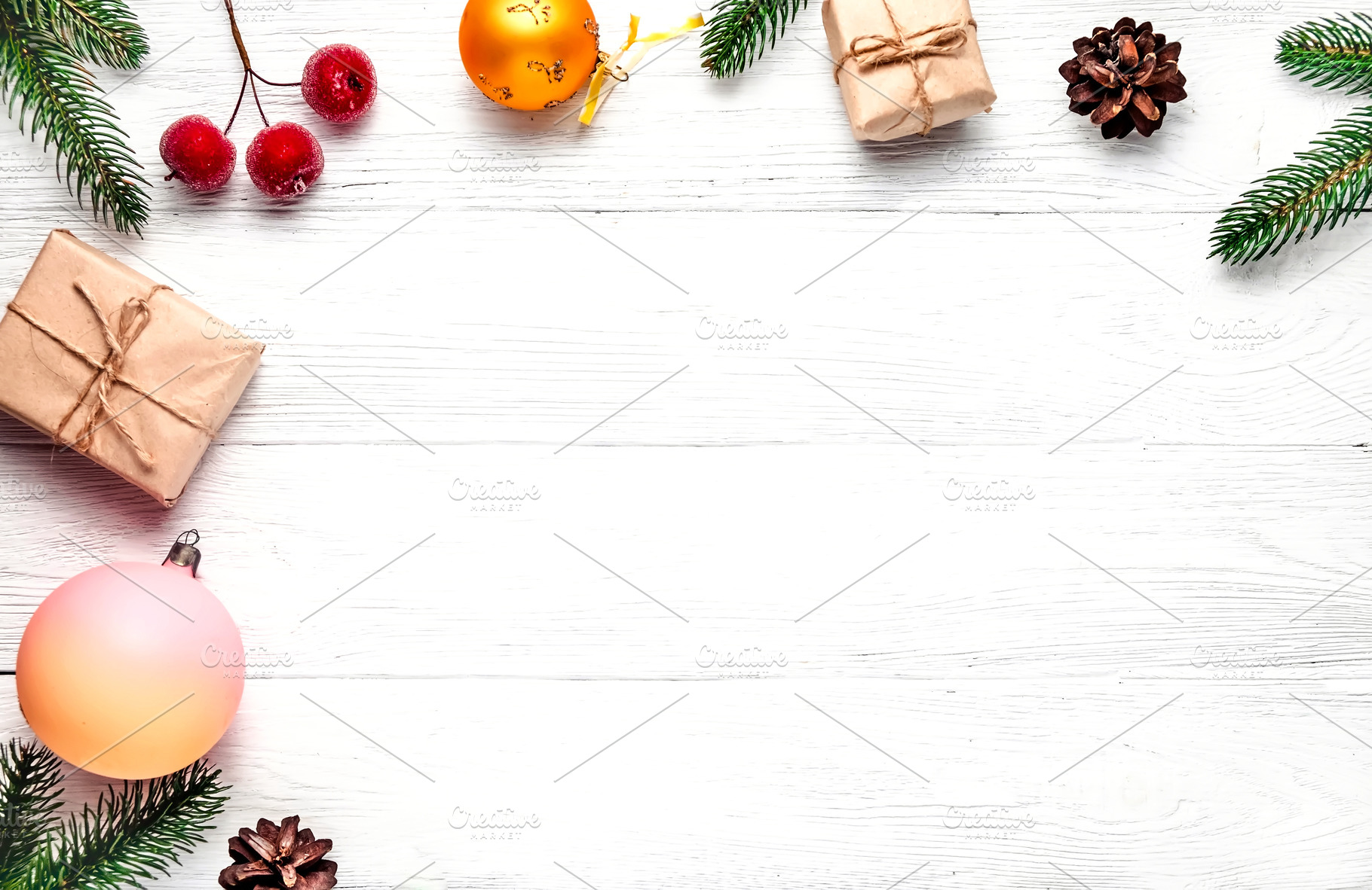 Christmas composition featuring greeting, season, and decoration, a Holiday Photo by Vladimir Kazimirov