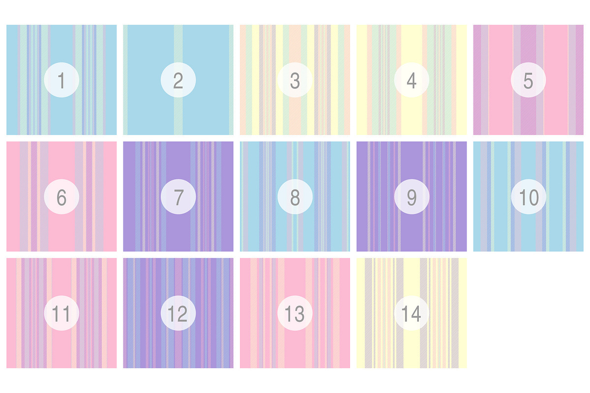 #244 Striped Pastel Patterns, a Pattern Graphic by Plaid4You (Photo 2 of 5)