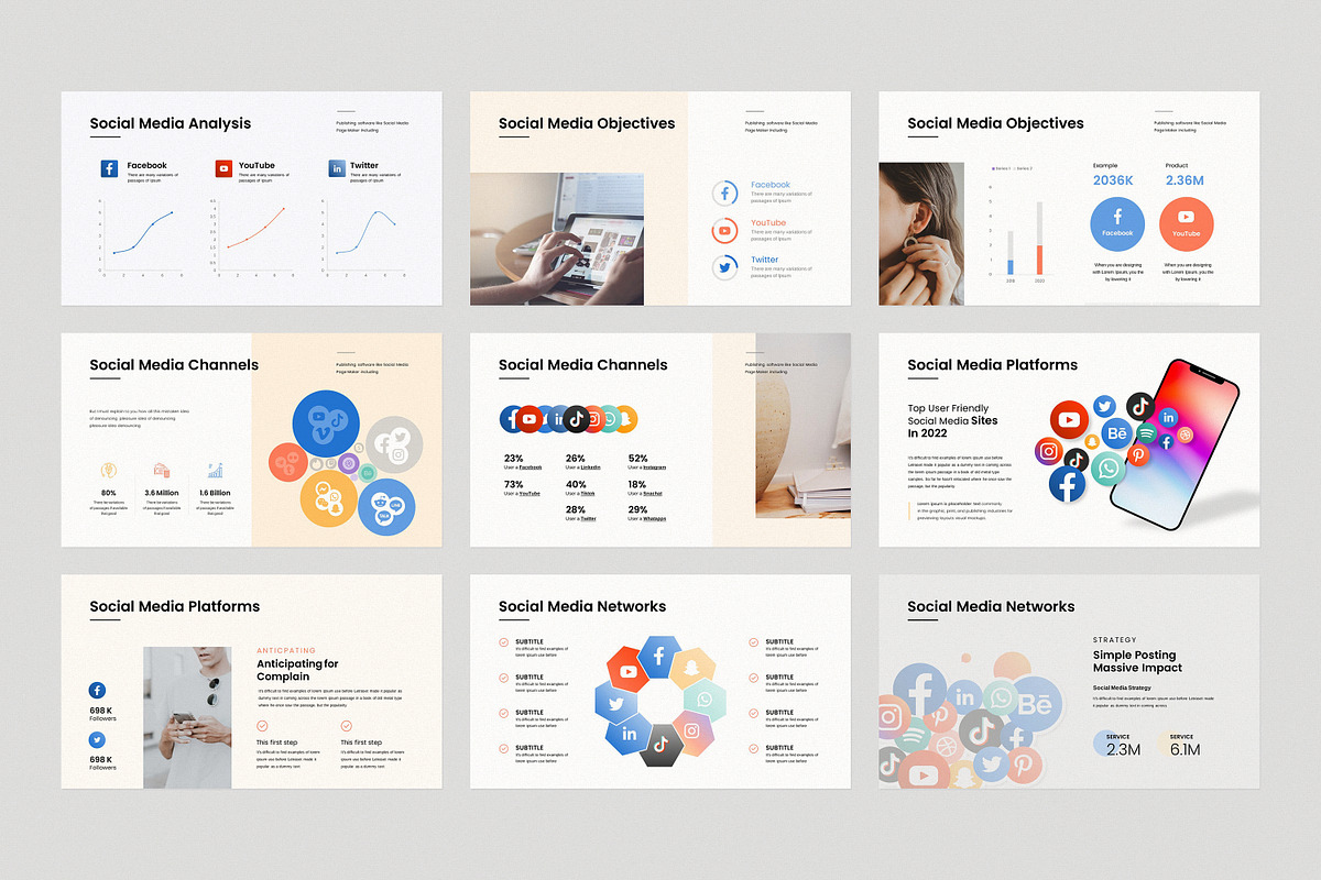 Social Media Strategy Template, a Presentation Template by ...