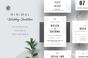 Minimal Wedding Invitation Suite, an Invitation Template by Creativestoree (Thumbnail 1 of 5)