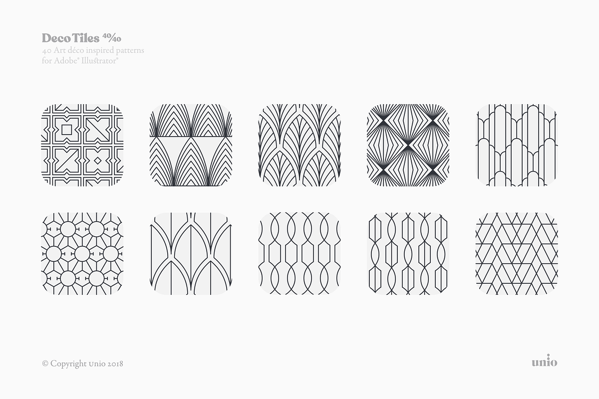 Deco Tiles, a Pattern Graphic by Unio Designs (Photo 5 of 10)