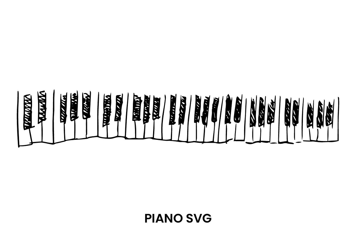 Piano/Keyboard Sketch SVG, a Graphic by PinkHouseCollection (Photo 1 of 3)