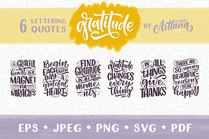 Gratitude Lettering Quotes