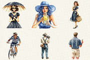 Navy Summer Outdoor Clipart, an Illustration by OK Design (Thumbnail 3 of 5)