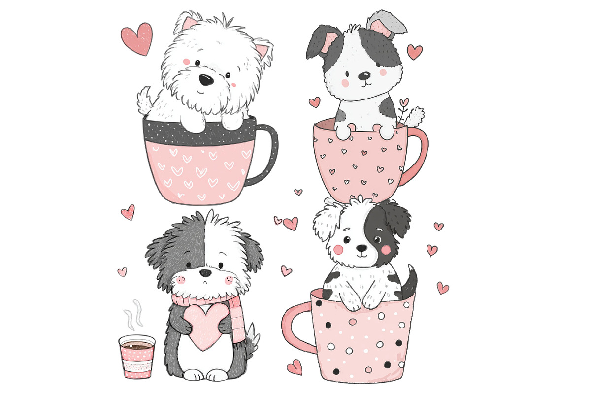 Sweet Dog valentine clipart, an Illustration by Designworld (Photo 3 of 4)