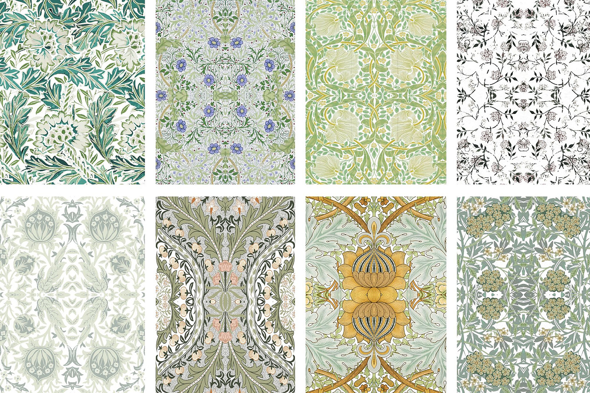 William Morris Seamless Patter 13, a Pattern Graphic by ARTOZEN DIGITAL (Photo 15 of 19)