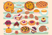 Pies & Pastries patterns clipart, a Food Illustration by Carpet Tapete Pretzel (Thumbnail 2 of 15)