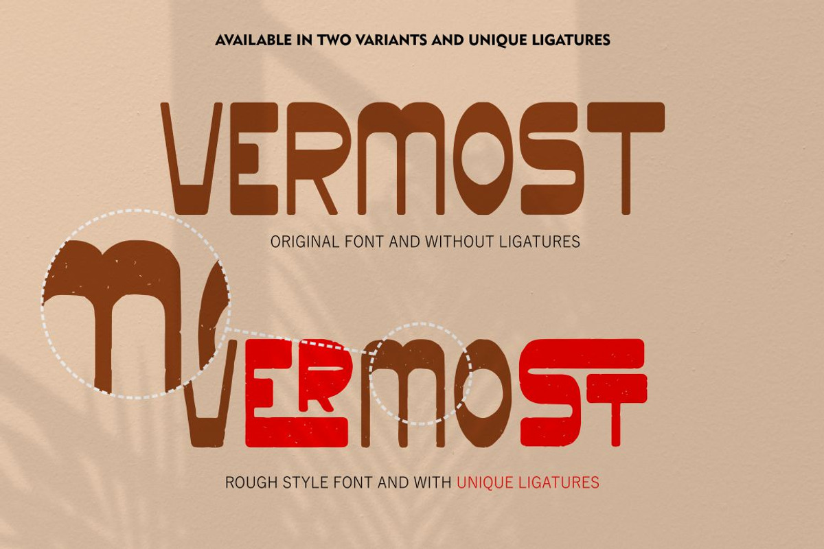 Vermost - Display Retro Sans Serif, a Sans Serif Font by PutraCetol Studio (Photo 6 of 11)