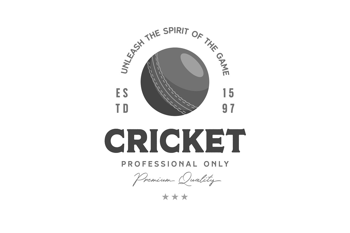 cricket typography logo vector icon, a Branding & Logo Template by Pyruos ID (Photo 2 of 2)