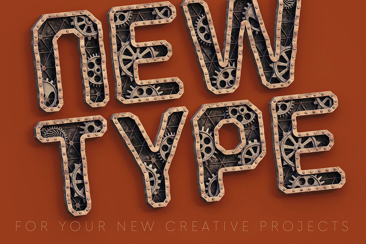 Steampunk Machine - 3D Lettering, a Graphic by MIIM (Photo 5 of 8)