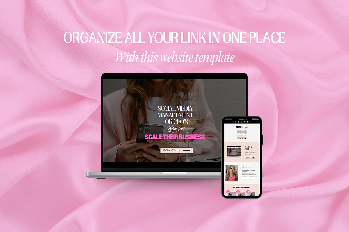 Luxury Link in bio website template, a Landing Page Template by My Template Studio (Photo 9 of 12)