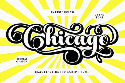 Chicago Font, a Script Font by Bungletter
