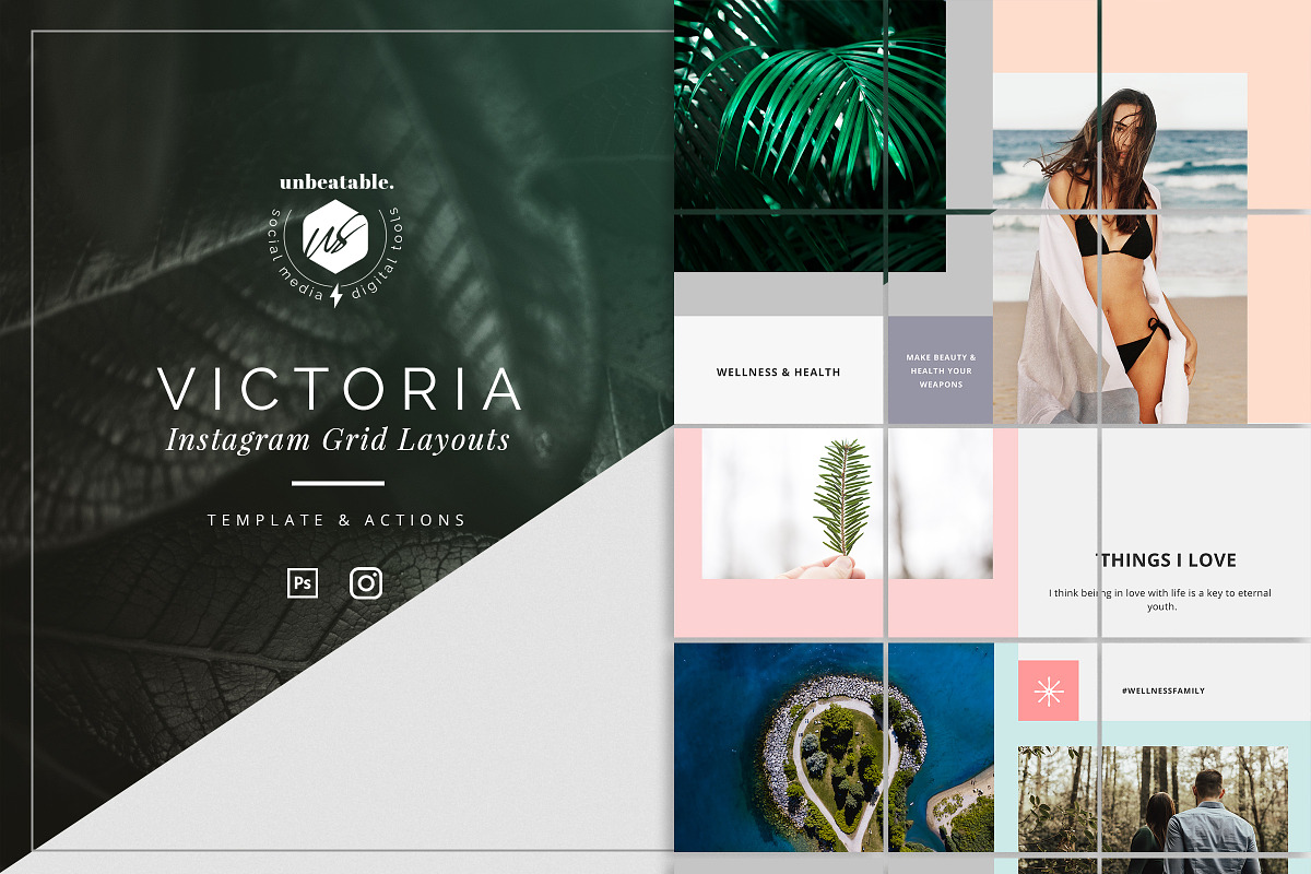 Instagram Post Layouts Bundle, a Social Media Template by The Iconic (Photo 2 of 15)