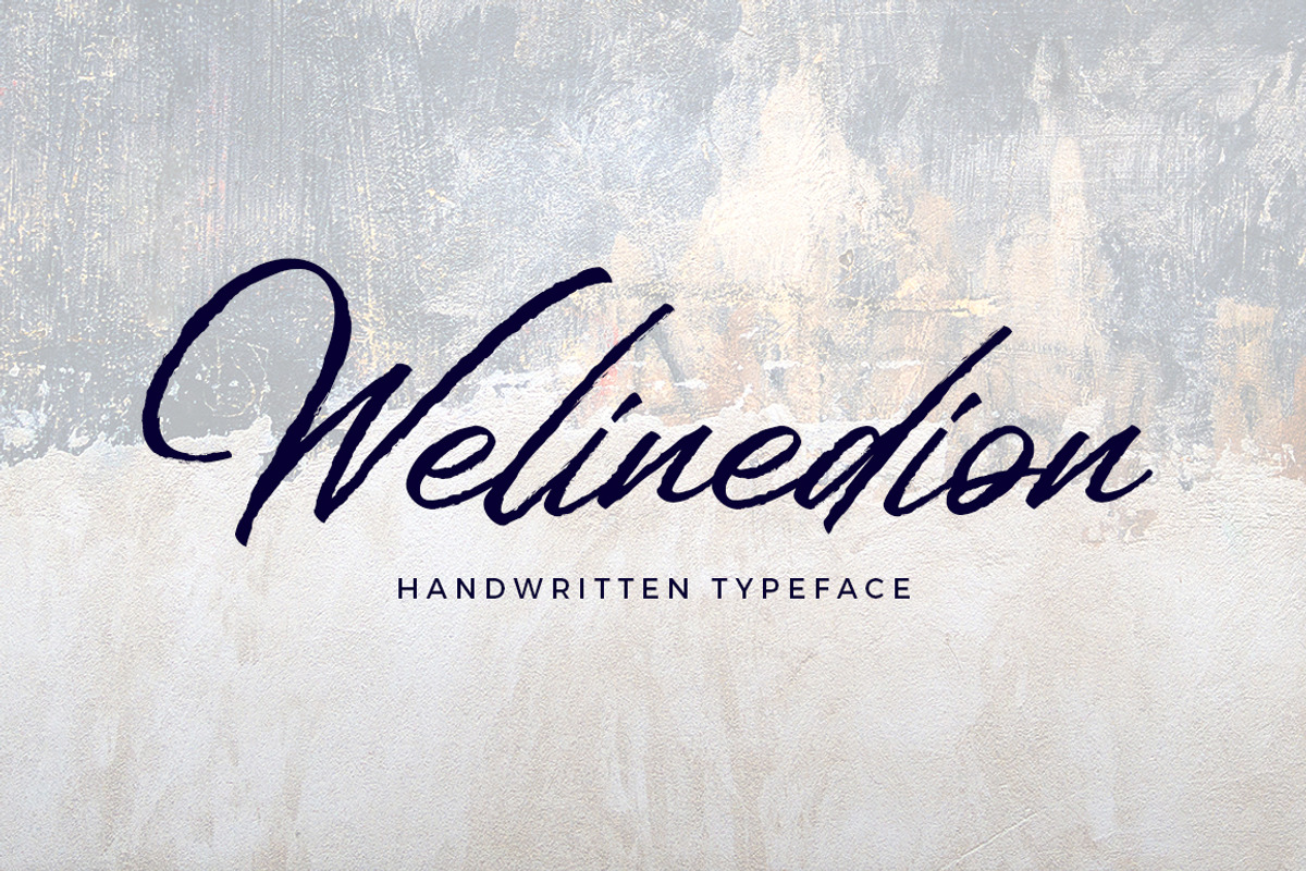 Welinedion, a Script Font by Aantebas (Photo 1 of 5)