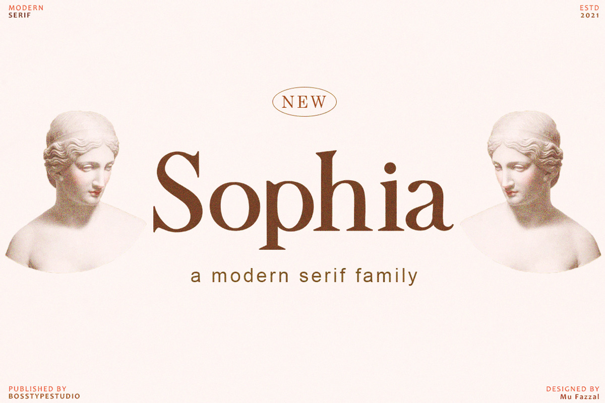 Sophia Serif | Family Font, a Serif Font by Bosstype Studio (Photo 1 of 12)