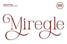 Miregle Modern Elegant Serif Font