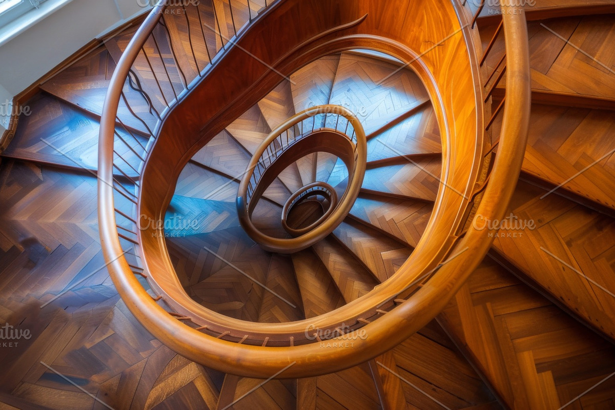 69 Spiral wooden staircases, an Architecture Photo by Handmadefont (Photo 47 of 73)