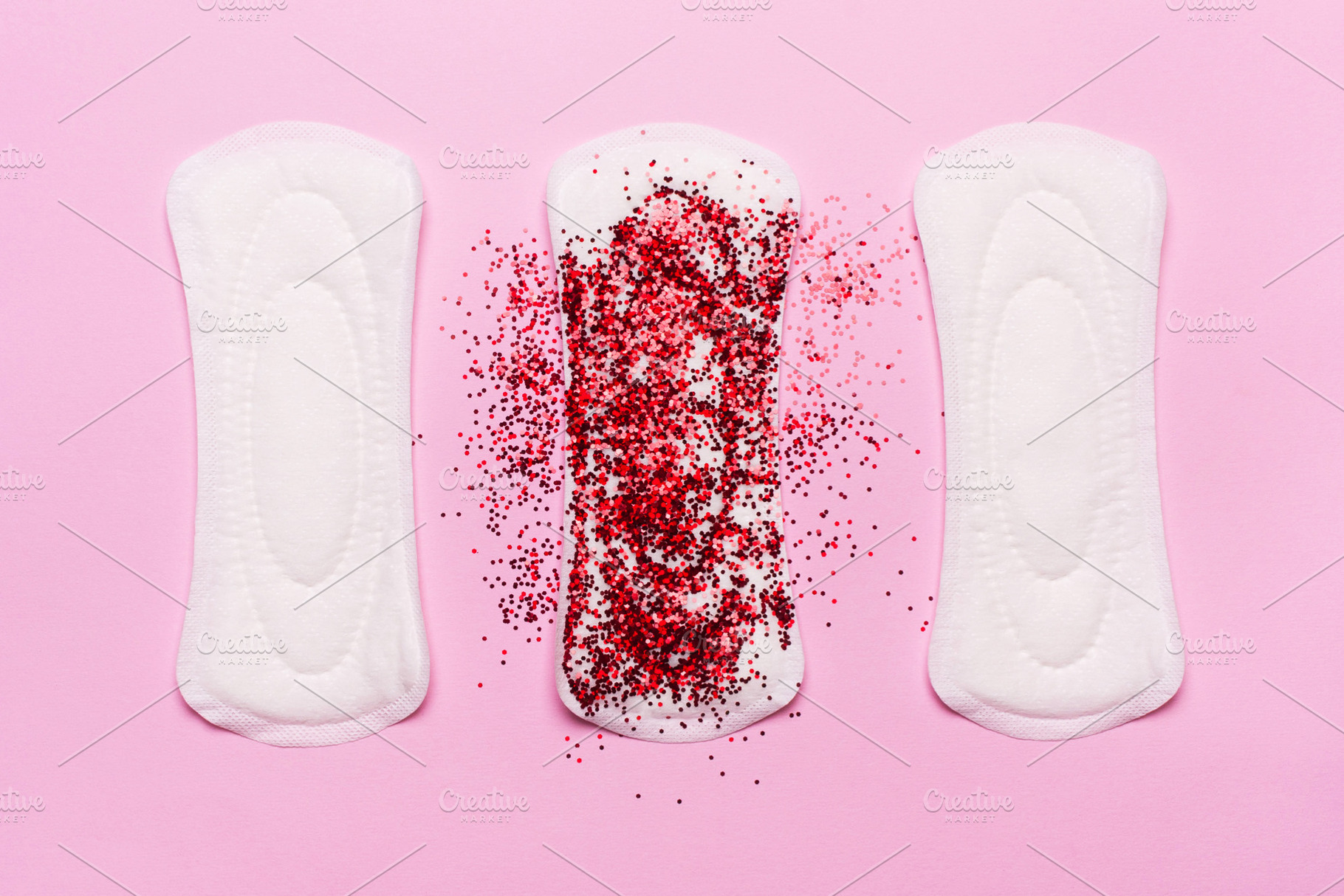 Women's hygiene products stock photo containing menstrual and female, an Abstract Photo by KulT design