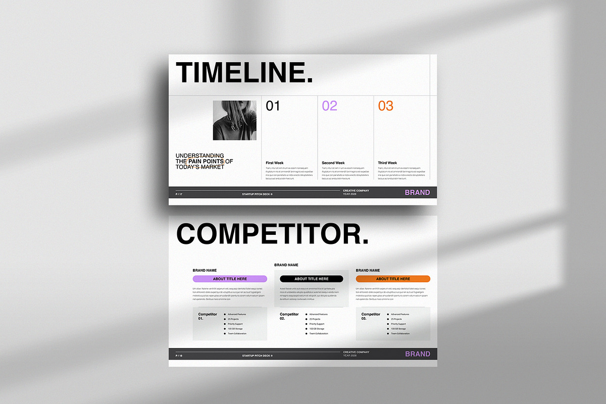 Pitch Deck Presentation Template, a Presentation Template by NorthPeak (Photo 9 of 11)