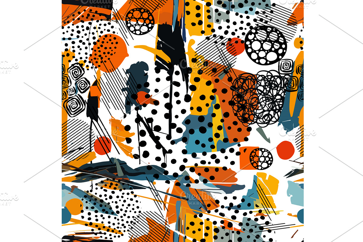 Abstract seamless background with, an Illustration by Nenahliadava Design